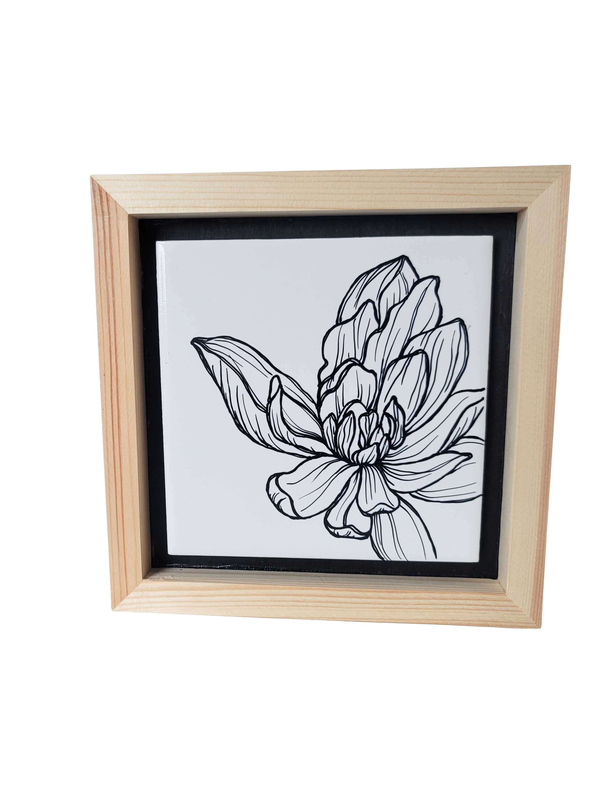 Dahlia Dreams - Framed Ceramic Tile