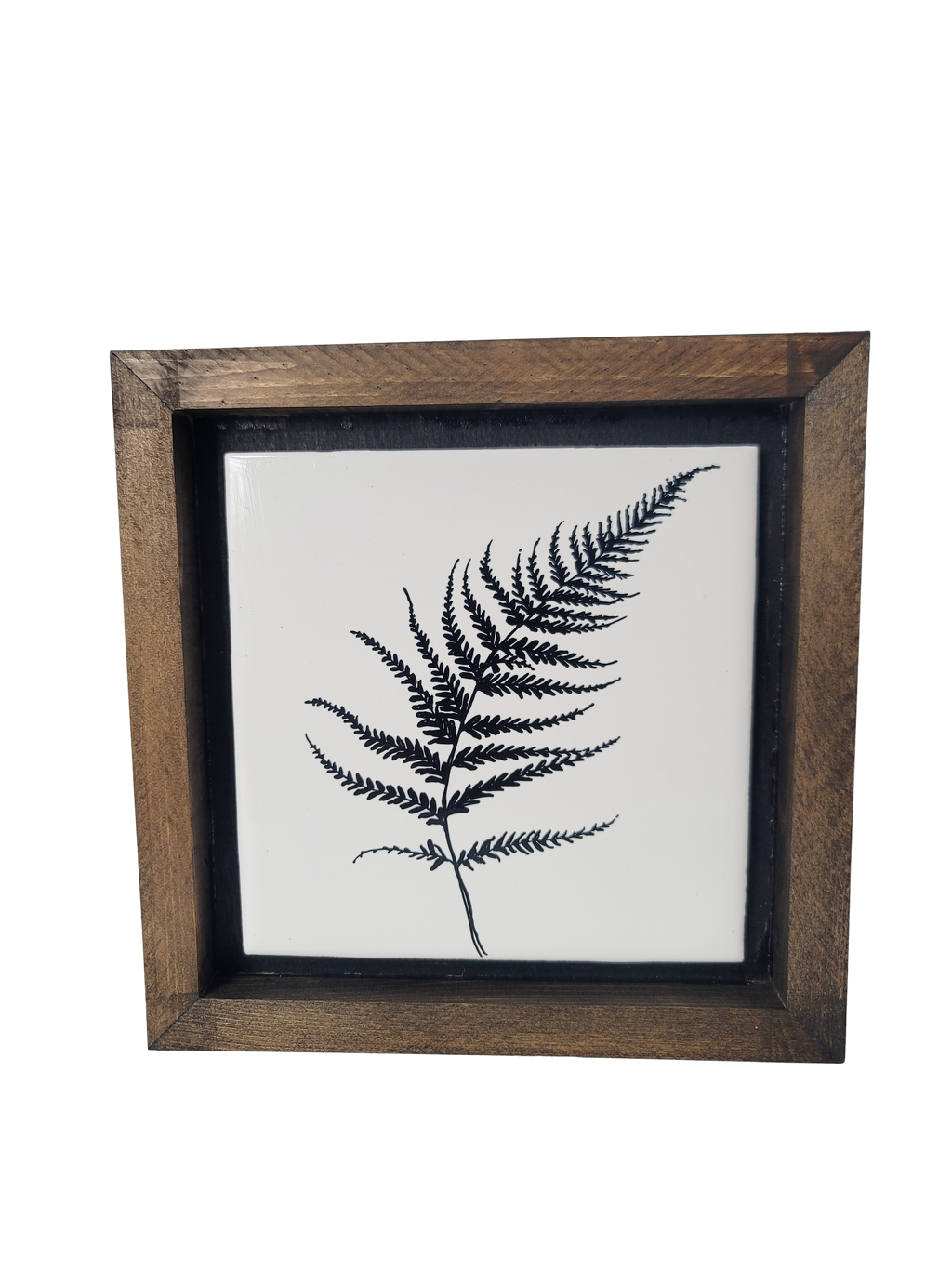 Fern & Flourish Dark Framed Tile