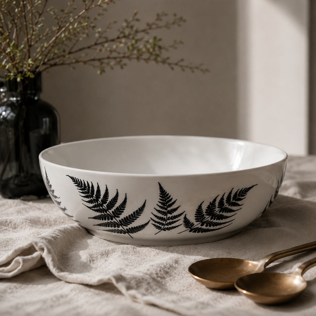 Large Fern Serving Bowl